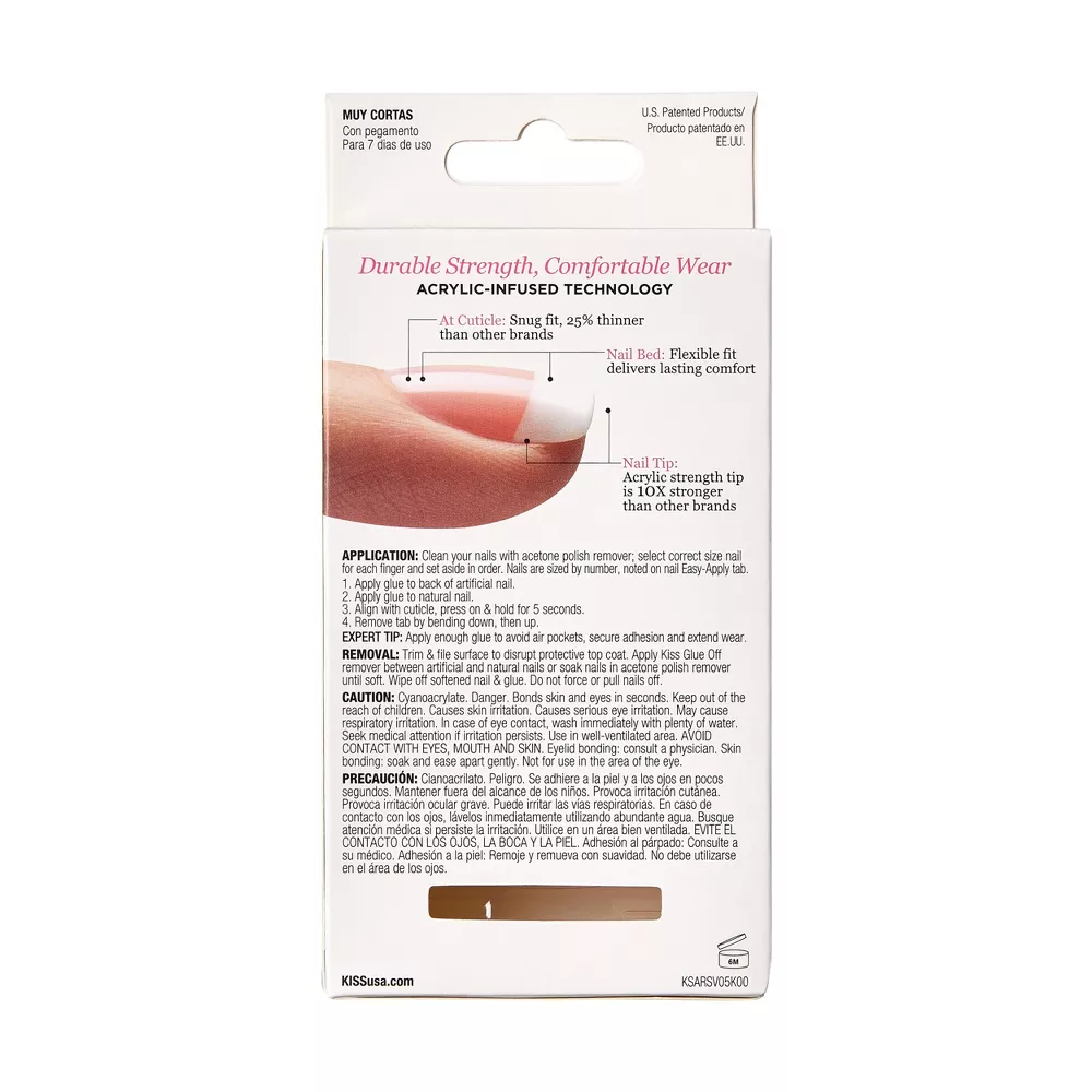 Kiss Salon Acrylic French Nail Kit Power Play, 28 Ea