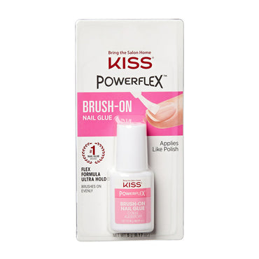 Kiss Power Flex Brush On Nail Glue, 0.17 Oz