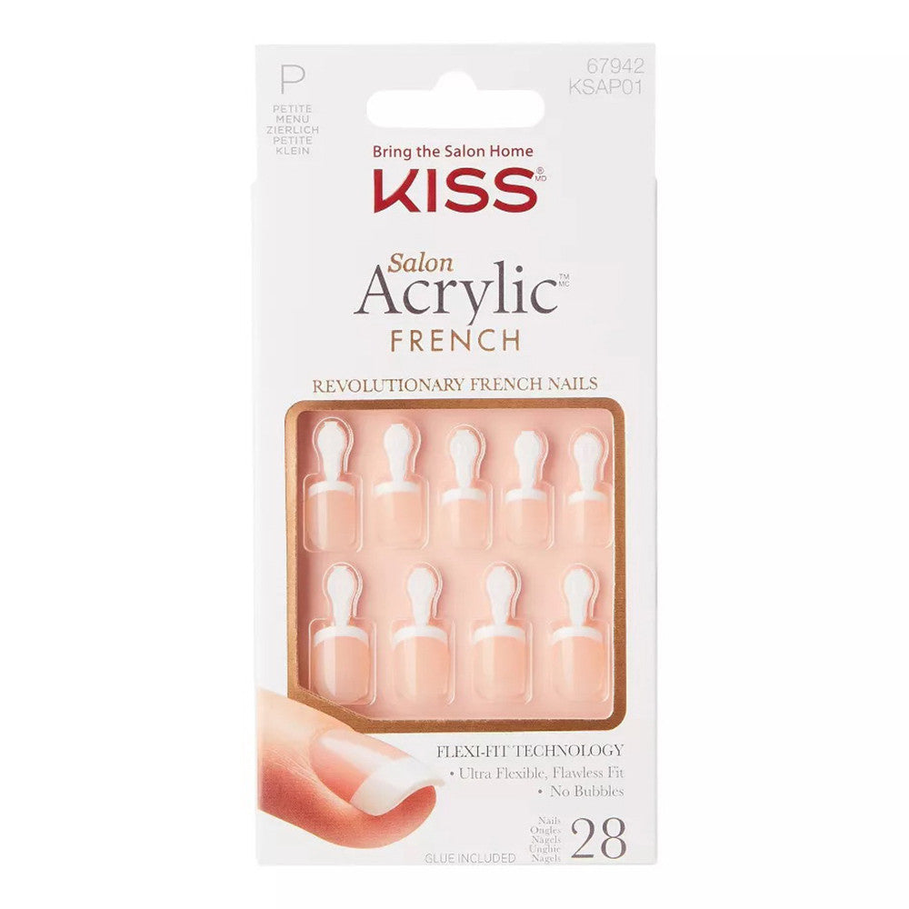 Kiss Revolutionary French Nails, Salon Acrylic French Nails, 28 Ea