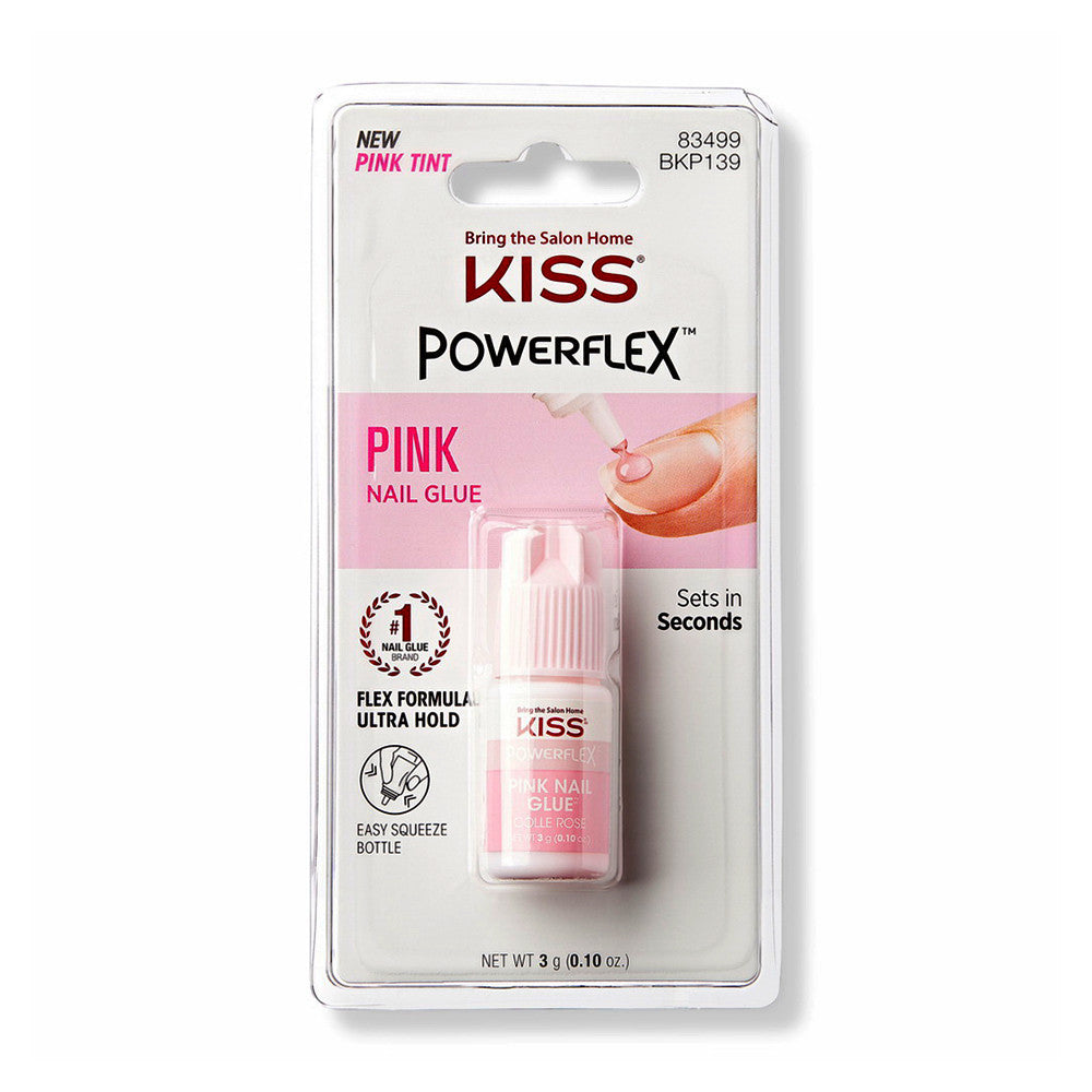 Kiss Power Flex Ultra Hold Pink Nail Glue, 0.10 Oz