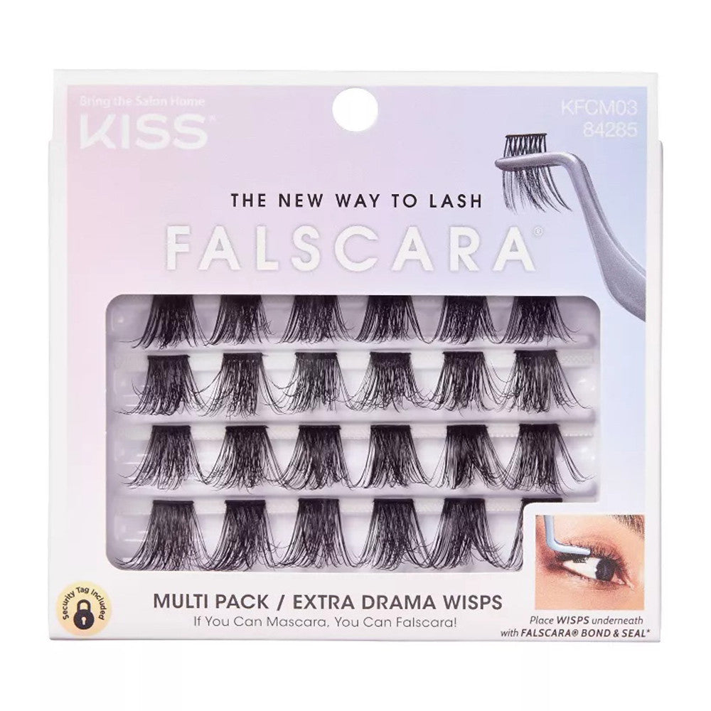 Kiss Falscara Eyelash Multi Pack, Extra Drama Wisps, 24 Ea