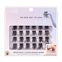 Kiss Falscara Eyelash Multi Pack, Extra Drama Wisps, 24 Ea