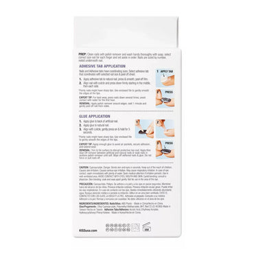 Kiss Nails Gel Ready To Wear Fake Nails Modern Art, 28 Ea