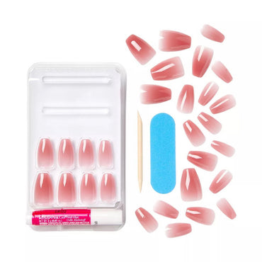 KISS Bare but Better Sculpted Nude Fake Nails, Pink, 28Ct