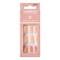 Kiss Impress Bare but Better Press On Nails, Simple Pleasure, 30 Ea