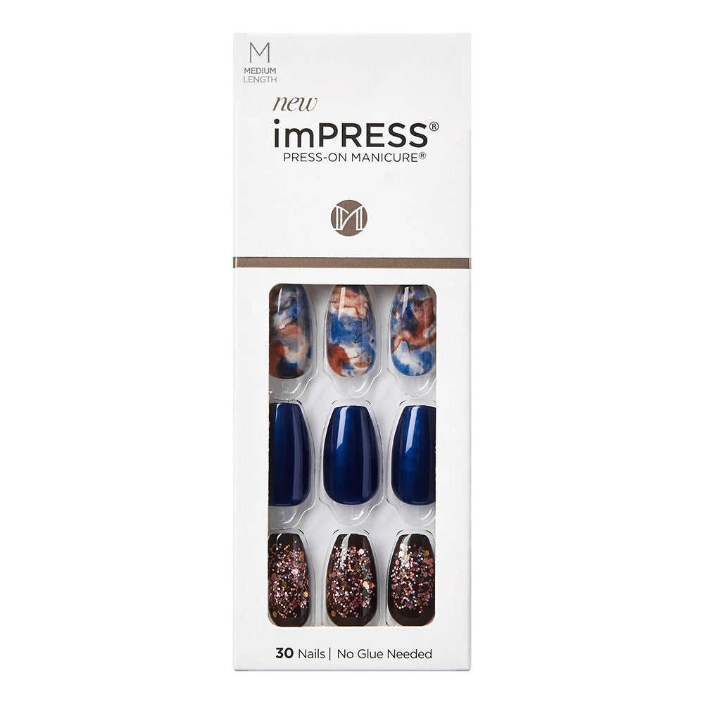 Kiss impress Press-On Manicure Fake Nails, 30 Ea