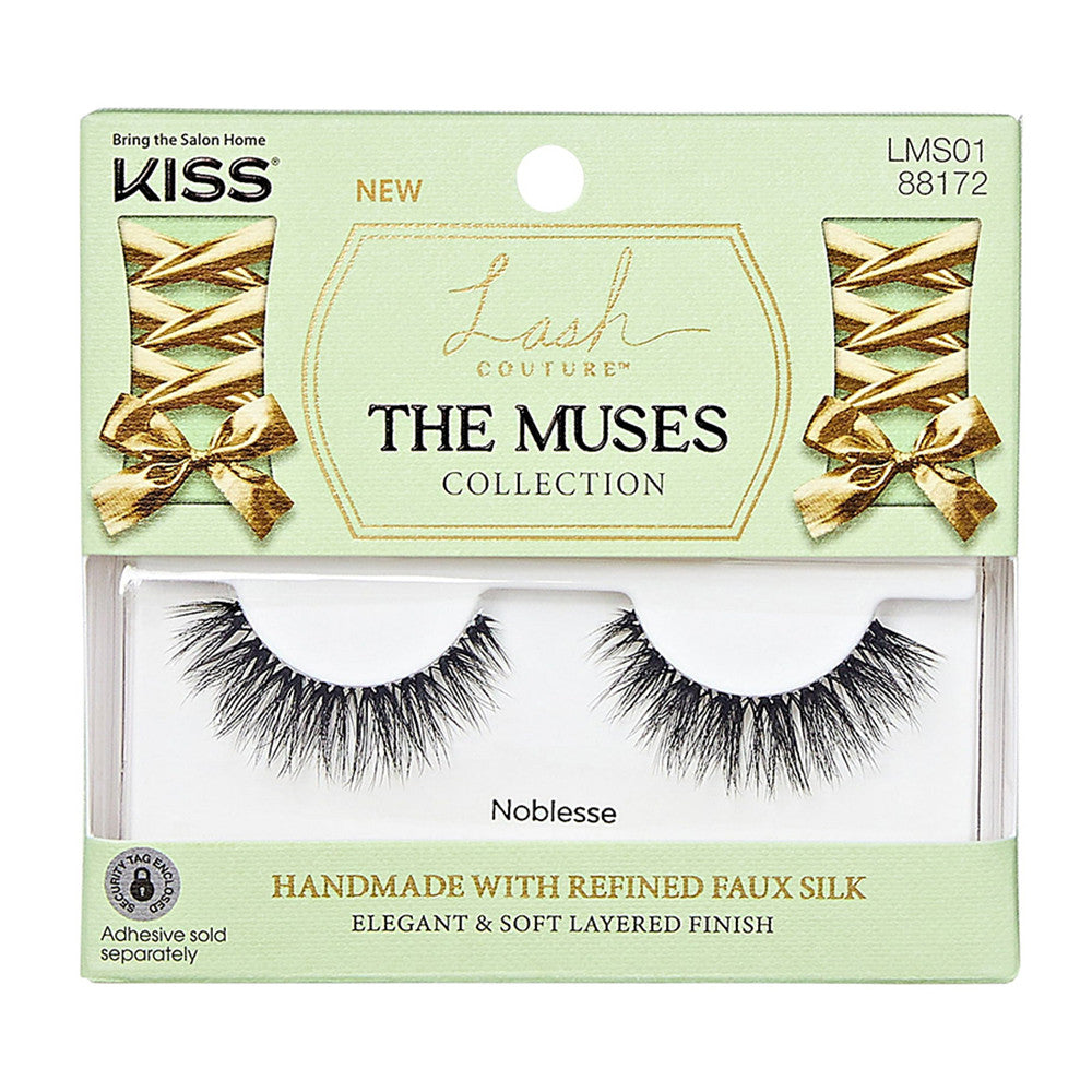 Kiss Lash Couture The Muses Collection False Eyelashes, Noblesse, Black, 1 Ea