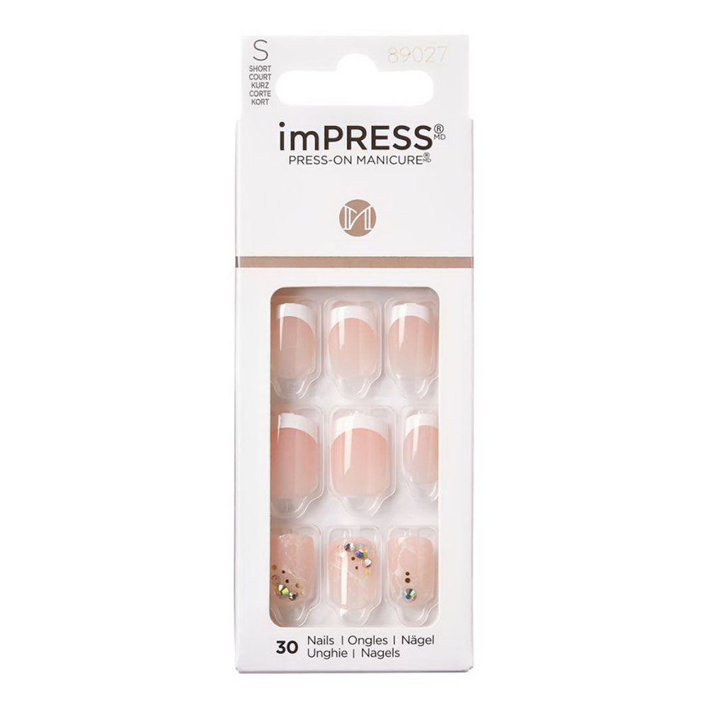 Kiss Impress Press-On Manicure Fake Nails, My Worth, Short, 30 Ea