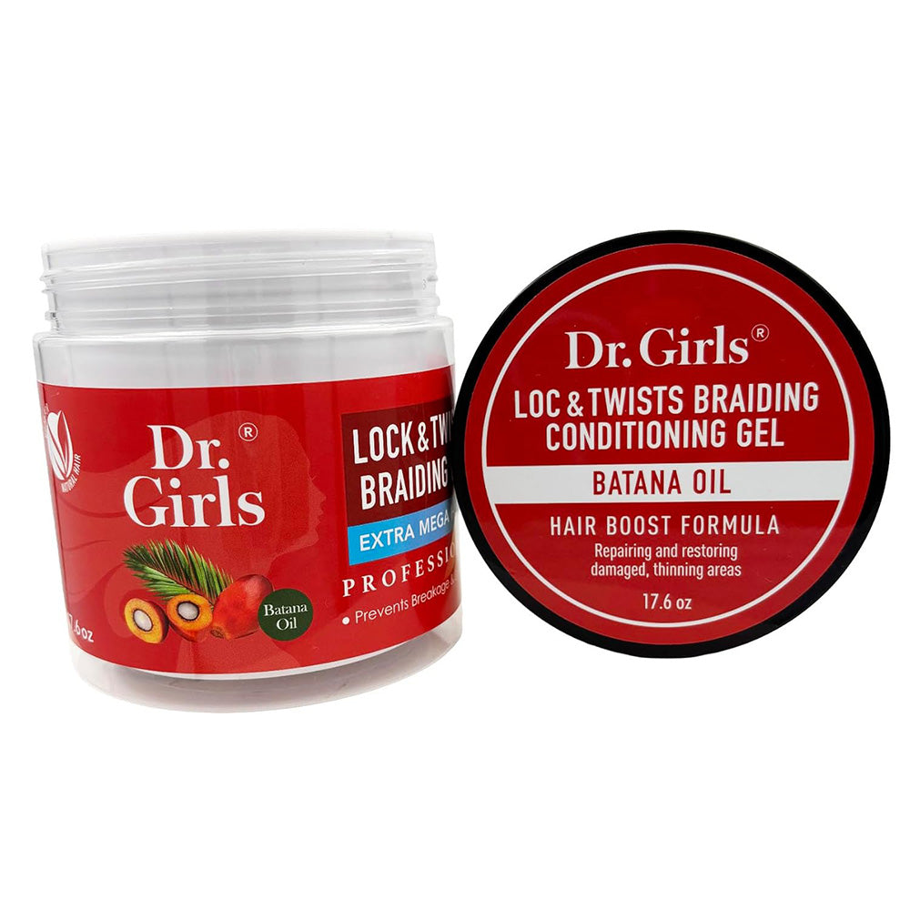 Dr Girls Loc and Twist Braiding Conditioning Gel with Batana Oil 17.6Oz (500g)
