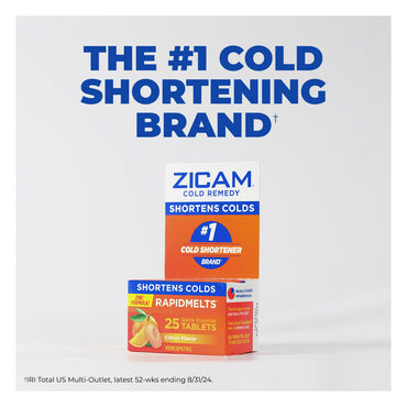 Zicam Cold Remedy Homeopathic Rapid Melts, Cherry Flavor - 25 Ea