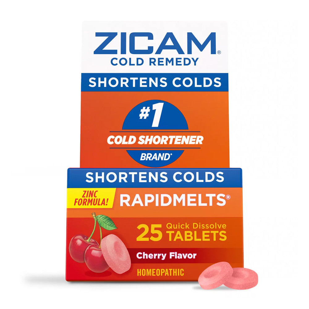 Zicam Cold Remedy Homeopathic Rapid Melts, Cherry Flavor - 25 Ea
