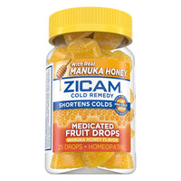Zicam Cold Remedy Zinc Medicated Fruit Drops, Manuka Honey Flavor, 25 Ea