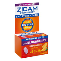 Zicam Cold Remedy Homeopathic With Elderberry RapidMelts, Citrus Flavor, 25 Ea