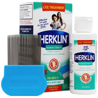 Herklin Head Lice Treatment Shampoo Prevents Lice All Hair Types, 2 Oz