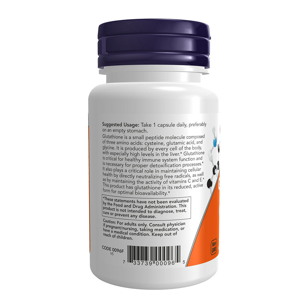 Now Food Glutathione 250 Mg Detoxification Support Supplements, 60 Ea