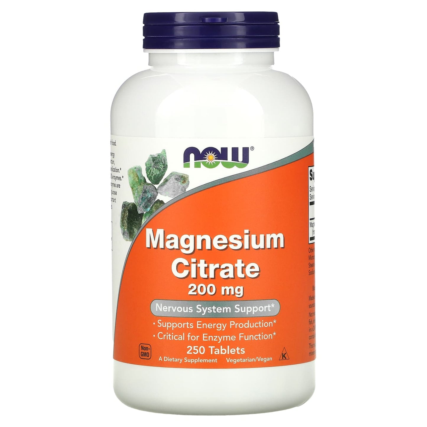Now Foods Magnesium Citrate 200 mg Tablets, 250 Ea