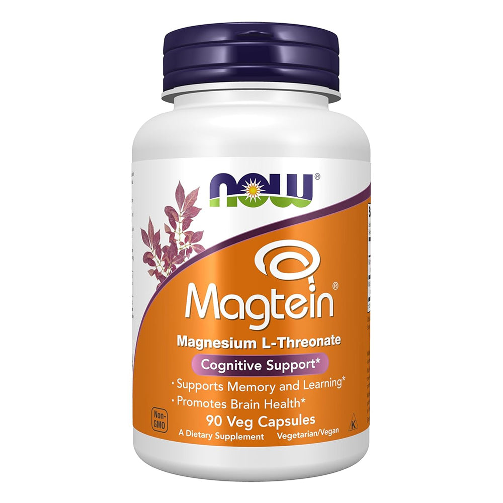 Now Foods Magtein Veg Capsules for Cognitive Support 90Ea