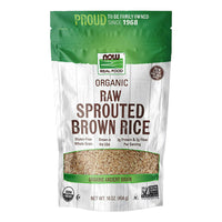 Now Real Foods Organic Raw Sprouted Brown Rice, 16 Oz