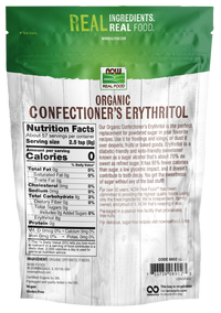 Now Foods Organic Confectioners Erythritol Powder, 16 Oz