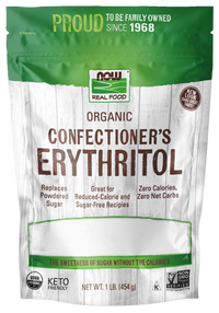 Now Foods Organic Confectioners Erythritol Powder, 16 Oz
