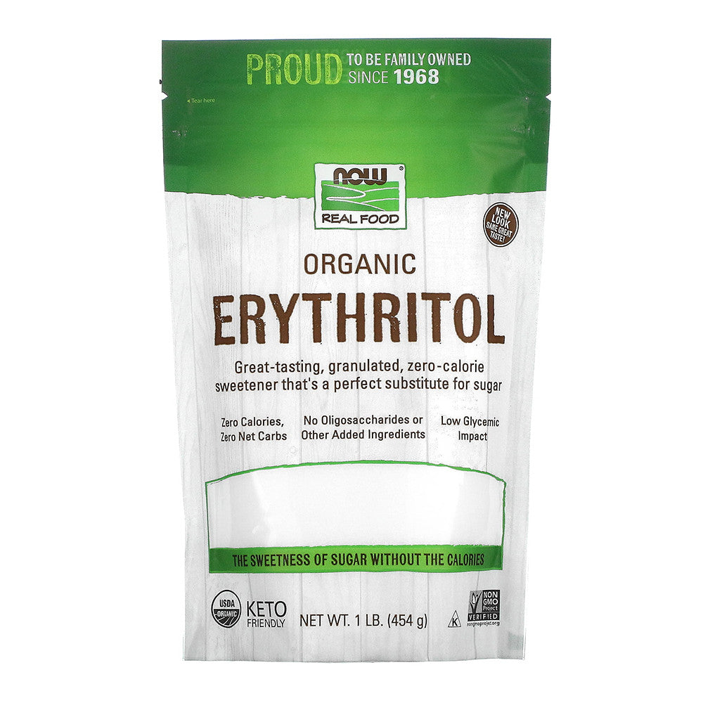Now Foods Organic Erythritol Pleasant Sweetner, 16 Oz