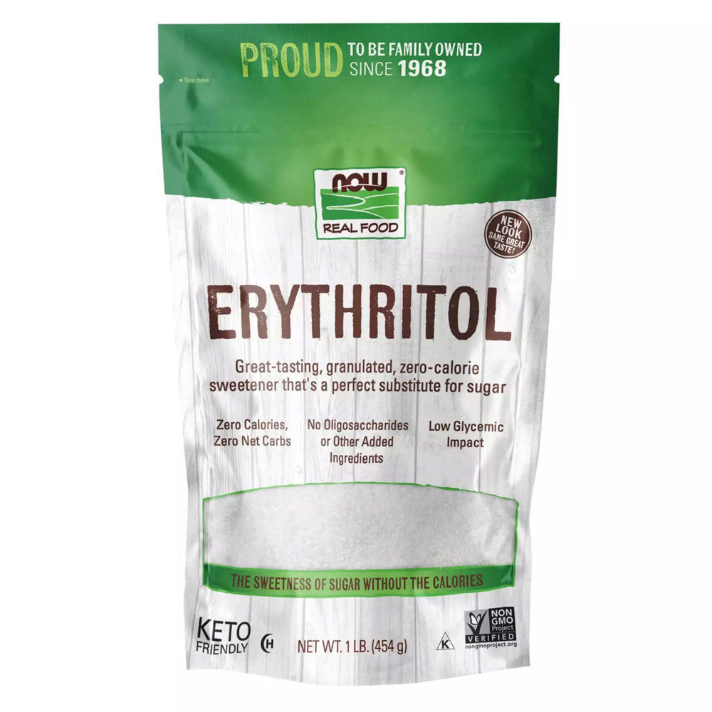 Now Foods Erythritol 100% Natural Sweetner, 1 Lb