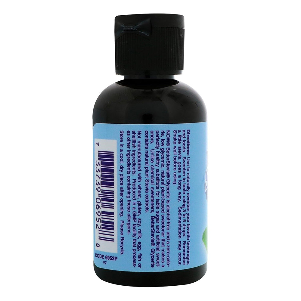 Now Better Stevia Glycerite Zero-Calorie Liquid Sweetener 2Oz (59ml)