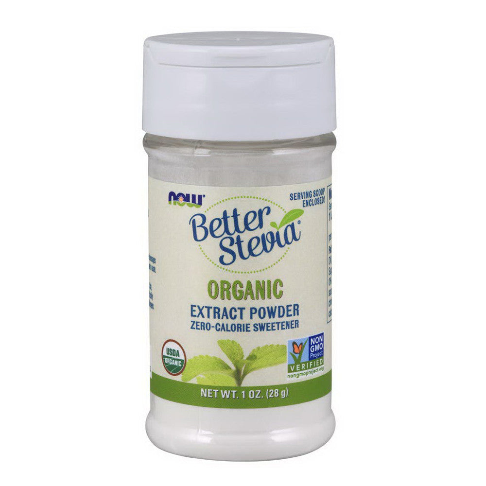 Now Foods Better Stevia Organic Zero Calorie Powdered Sweetener, 1 Oz