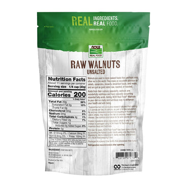Now Foods Unsalted Raw Wallnuts, 12 Oz