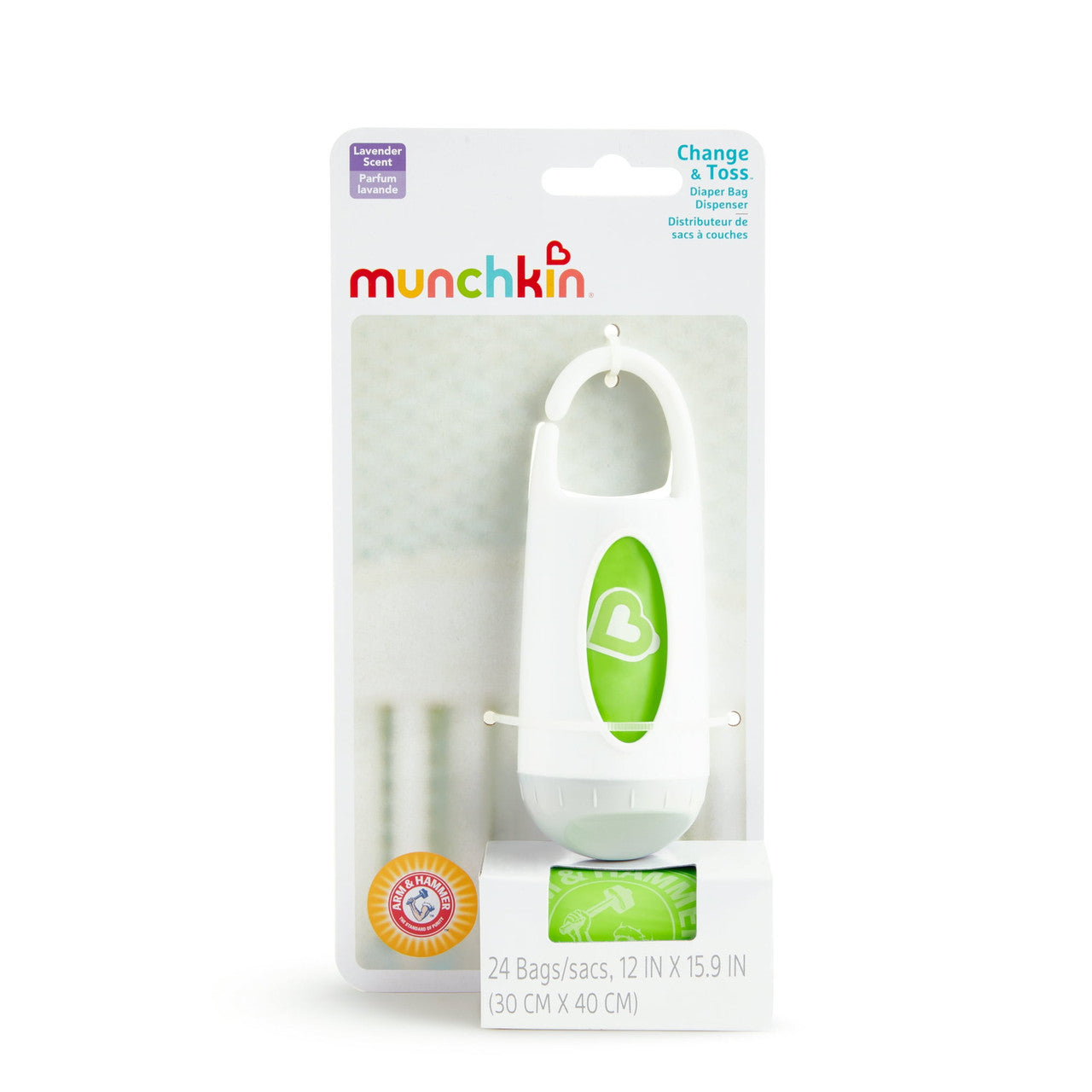Munchkin Arm And Hammer Diaper Bag Dispenser, Colors May Vary, 1 Ea