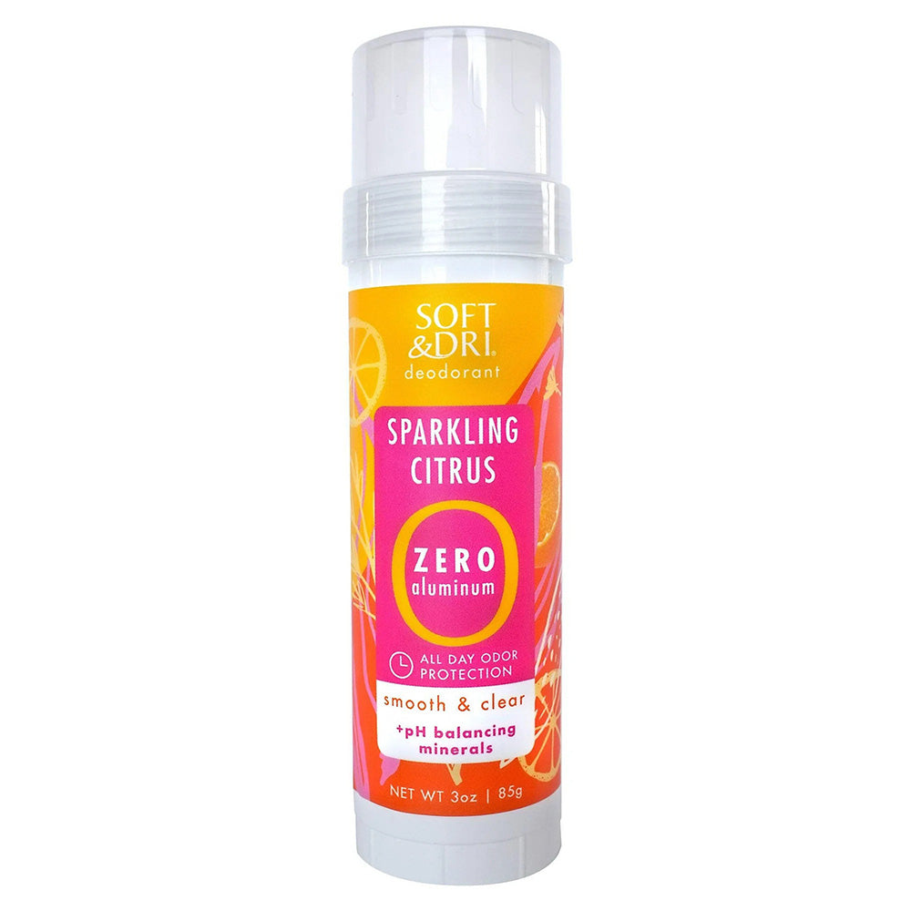 Soft & Dri Deodorant Sparkling Citrus Zero Aluminum All Day Odor Protection 3Oz (85g)