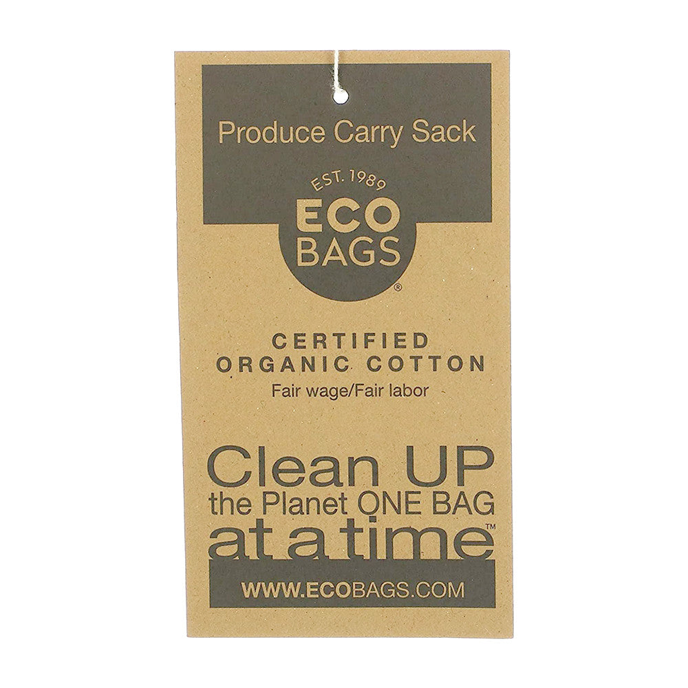 Eco bags Products Net Sack Produce Bag Organic Cotton, 1 Ea
