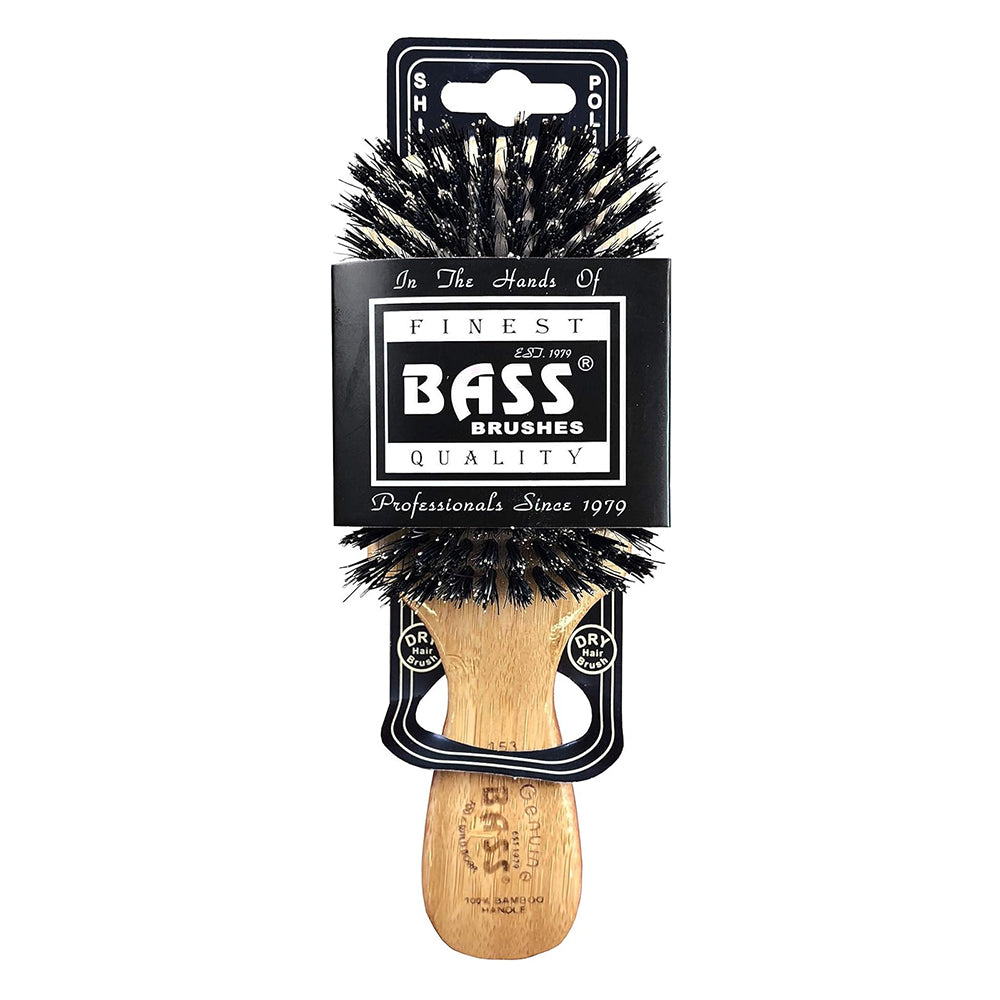 Bass Brushes Wild Boar Bristle Classic Mens Club Style Hair Brush 1Ea