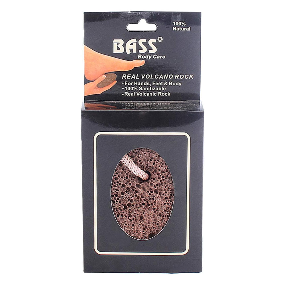 Bass Brushes Body Care Real Volcanic Rock Oval Shape Helps Fresh Hands Feet and Body 1Ea