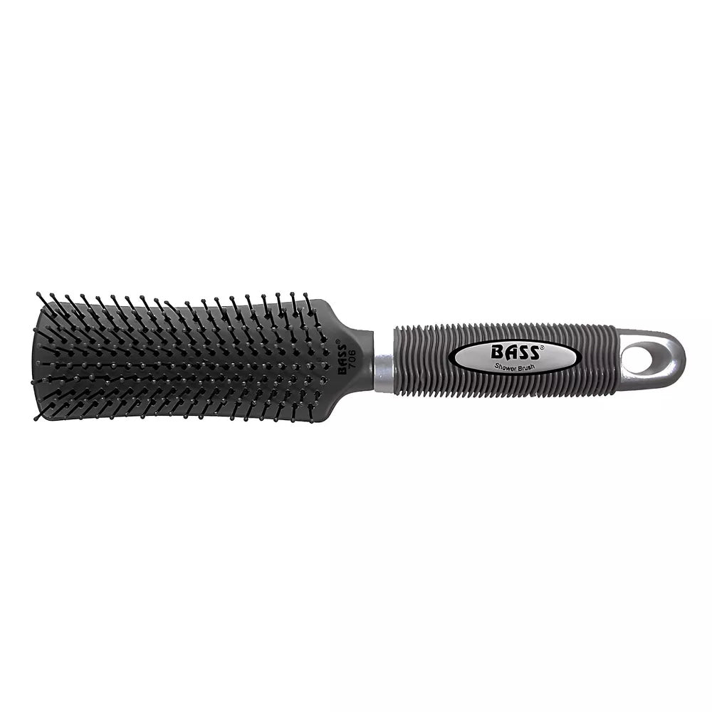 Bass Brushes 9 Row Styler Shower Nylon Pin Hair Brush 1Ea