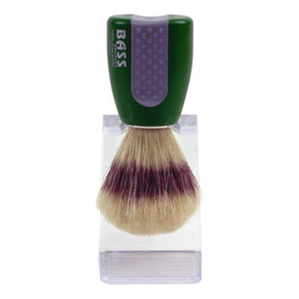 Bass Brushes Style Boar Bristle Shaving Brush Molded Handle with Rubber Grip Assorted Color 1Ea