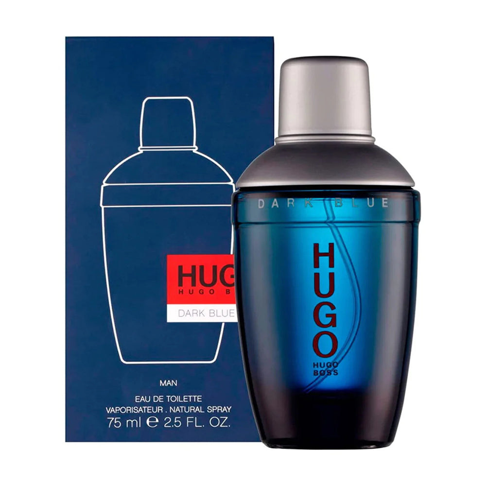 Hugo Boss Dark Blue EDT Toilette Spray For Men, 2.5 Oz