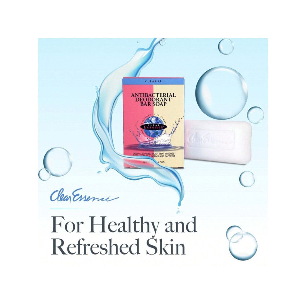 Clear Essence Antibacterial Deodorant Bar Soap for Men and Women, 4.7 Oz