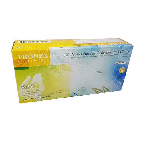 Tronex Health Care Nitrile Examination Gloves Powder Free, Small, 50 Ea