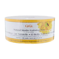 Gigi Natural Muslin Epilating Roll for All Soft Waxes 100 Yards, 1 Ea
