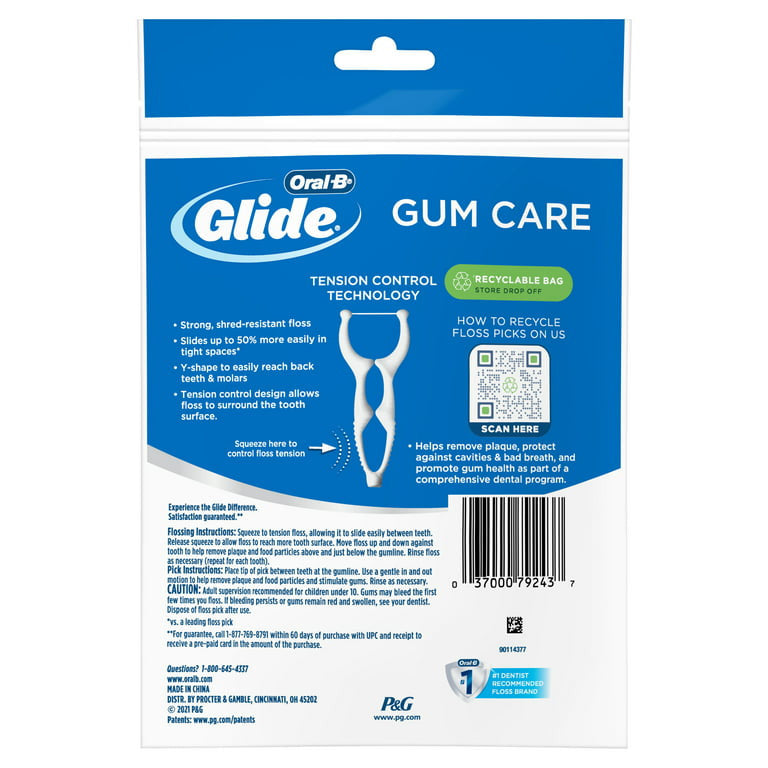 Oral B Glide Gum Care Floss Picks, 60 Ea