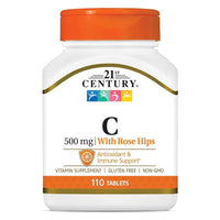 21st Century Vitamin C with Rose Hips 500 Mg Tablets, 110 Ea