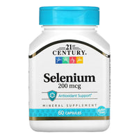 21st Century Selenium 200 Mcg Capsules Support Antioxidant, 60 Ea