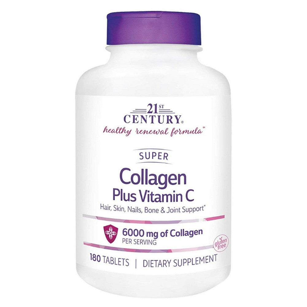 21st Century Super Collagen Plus Vitamin C Supplement Tablets, 180 Ea