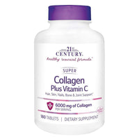 21st Century Super Collagen Plus Vitamin C Supplement Tablets, 180 Ea