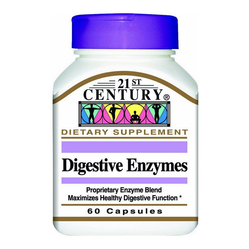 21st Century Digestive Enzymes Supplement Capsules, 60 Ea