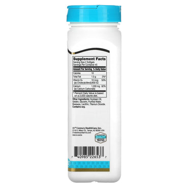 21St Century Calcium 600 Plus Vitamin D Softgels - 90 Ea
