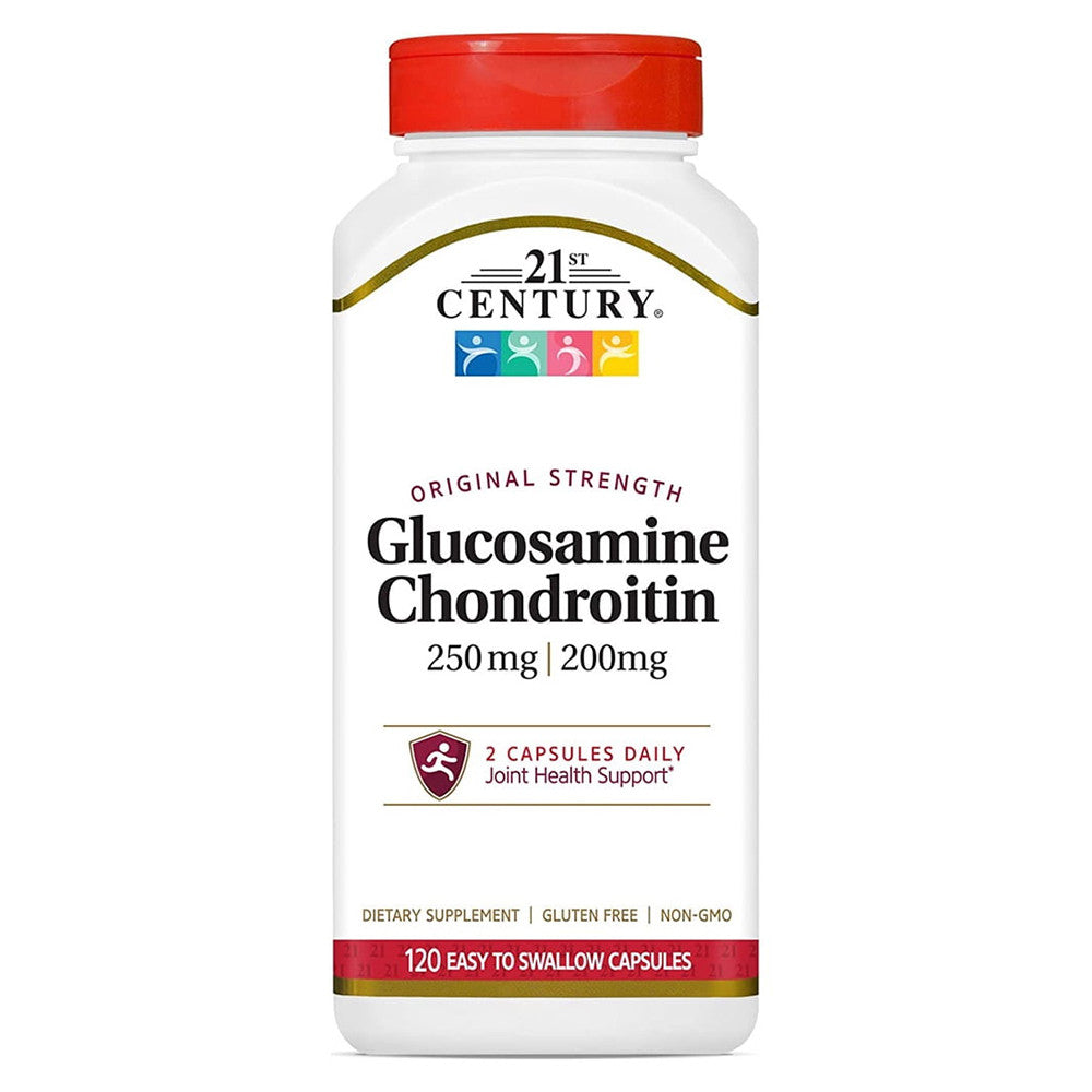 21st Century Glucosamine 250 Mg and Chondroitin 200 Mg Swallow Capsules for Joint Health, 120 Ea