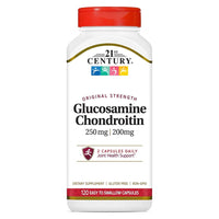 21st Century Glucosamine 250 Mg and Chondroitin 200 Mg Swallow Capsules for Joint Health, 120 Ea