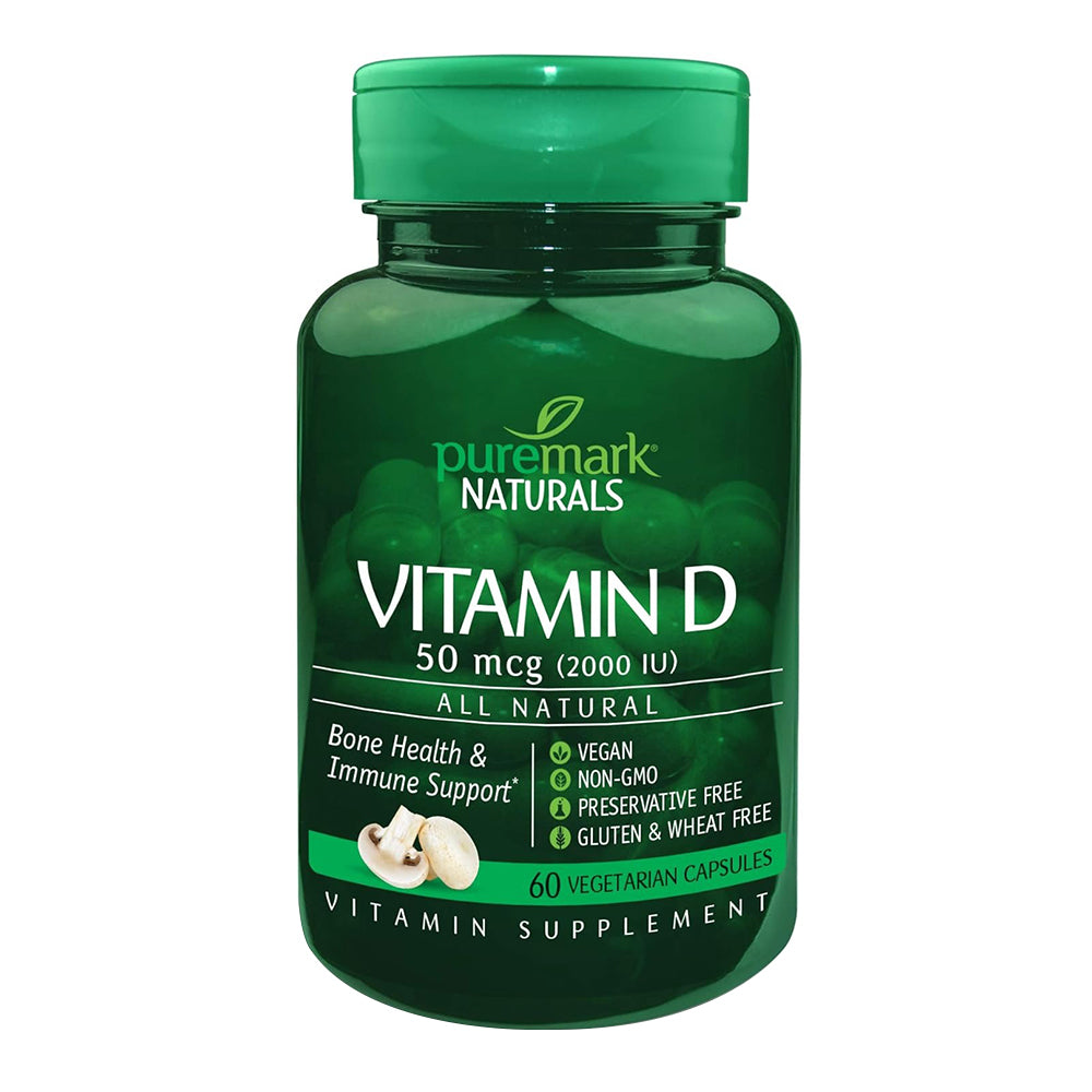 21st Century Puremark Naturals Vitamin D 2000 Iu Vegetarian Capsules, 60 Ea